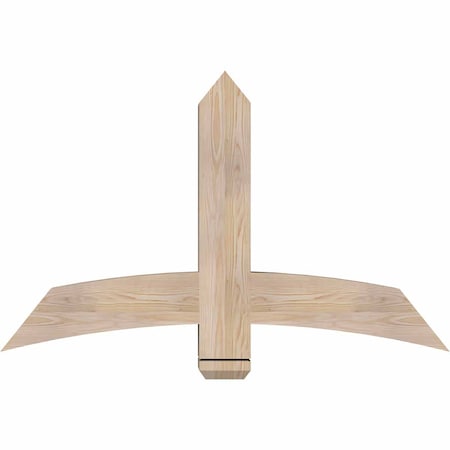 Ekena Millwork Bellingham Smooth Timber Gable Bracket, Douglas Fir, 48"W x 30"H x 5 1/2"D x 5 1/2"F, 15/12 Pitch GBW048X30X0606BEL00SDF